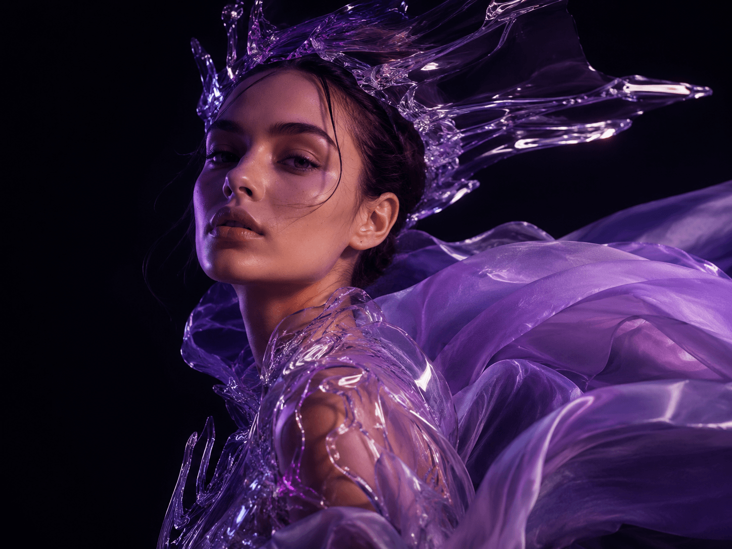 Purple cinematic AI artwork