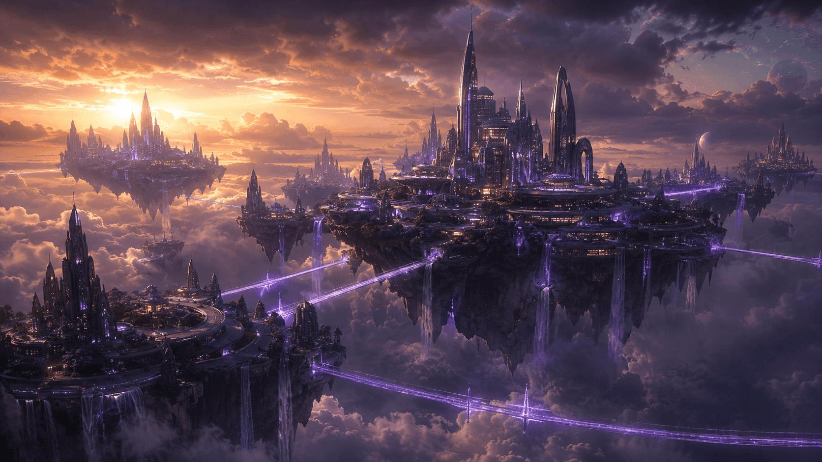 Floating city world